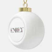 Naam Emily Keramische Bal Ornament (Rechts)