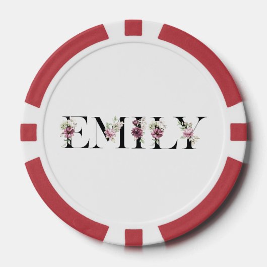 Naam Emily Poker Chips (Voorkant)