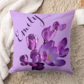  naam Emily schattige paarse krokusbloem Kussen (Deken)