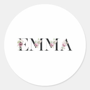 Naam Emma Ronde Sticker