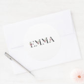 Naam Emma Ronde Sticker (Envelop)