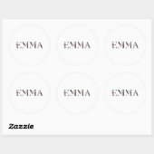 Naam Emma Ronde Sticker (Vel)