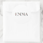 Naam Emma Ronde Sticker (Tas)