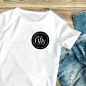 Naam en 50 & Fearless Elegant Modern Zwart Custom Ronde Button 3,2 Cm