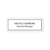 Naam en aanduiding Rubber Stamp voor Desk Use Rubberstempel (Gestempeld)