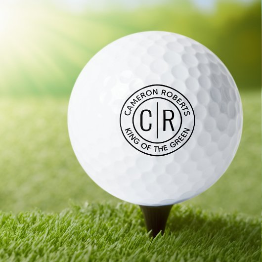 Naam en aangepaste initialen monogram golfballen