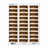 naam en achternaam met huisadres op brown kantoor etiket (Full Sheet)