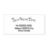 Naam en Adres Aanpasbare Rubberen Stempel (Afrduk)