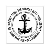 Naam en adres anker en touw  zelfinktende stempel (Design)