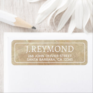 Naam en adres   beige marmer etiket