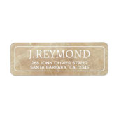 Naam en adres | beige marmer etiket (Voorkant)