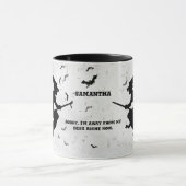 Naam en adres Halloween Witch - zwart en wit Mok (Midden)