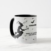 Naam en adres Halloween Witch - zwart en wit Mok (Voorkant links)