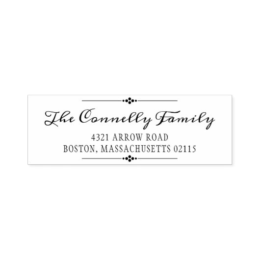 Naam en adres  kalligrafie  zelfinktende stempel (Design)