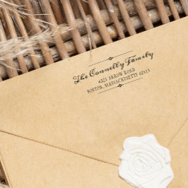 Naam en adres kalligrafie zelfinktende stempel