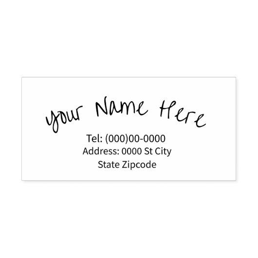 Naam en adres rubberen stempel (Afrduk)