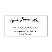 Naam en adres rubberen stempel (Afrduk)