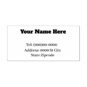 Naam en adres rubberen stempel (Afrduk)