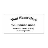 Naam en adres rubberen stempel (Afrduk)