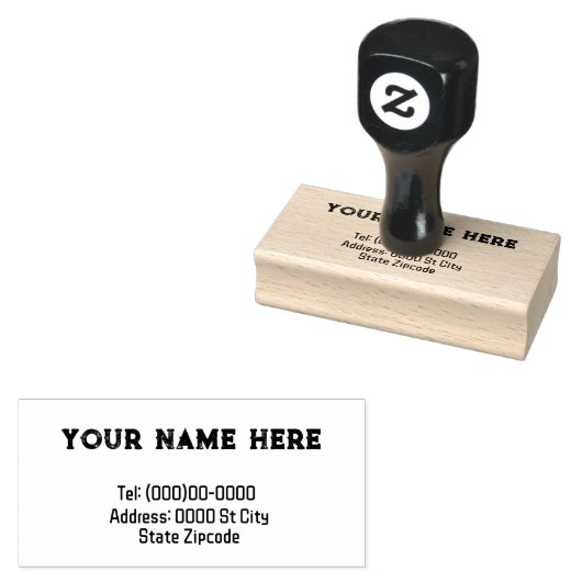 Naam en adres rubberen stempel (Gestempeld)
