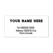 Naam en adres rubberen stempel (Afrduk)