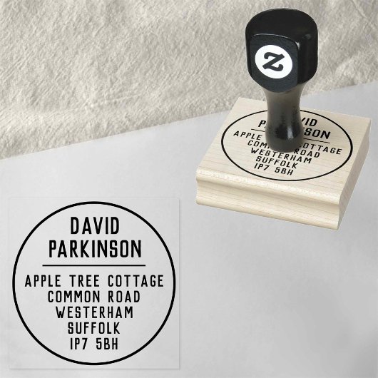 Naam en adres rubberstempel