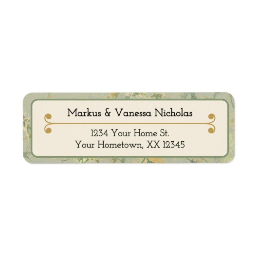 naam en adres van 2 regels etiket (Voorkant)