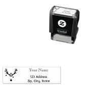 Naam en adres van de funny Kerstreder Zelfinktende Stempel (In situ)