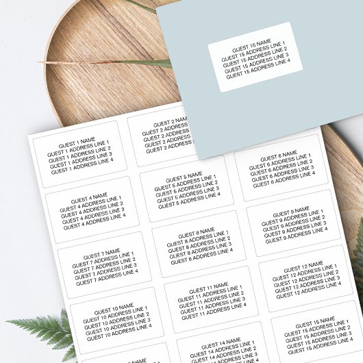 Naam en adres van de gast voor 15 Inschrijvingen v Sticker