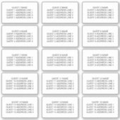 Naam en adres van de gast voor 15 Inschrijvingen v Sticker (Voorkant)