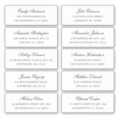 Naam en adres van de gasten. Bruiloft verzendlabel Sticker (Voorkant)