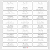Naam en adres van de gasten. Bruiloft verzendlabel Sticker (Vel)