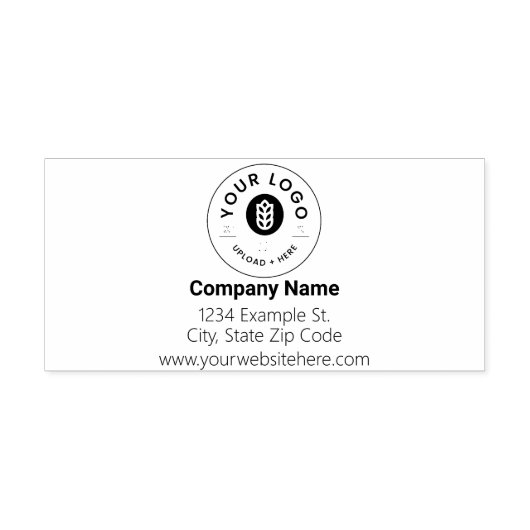 Naam en adres van de Logo van het bedrijf Zelfinktende Stempel (Design)