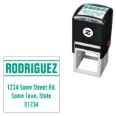 Naam en adres van eenvoudige en eenvoudige familie zelfinktende stempel (In situ)