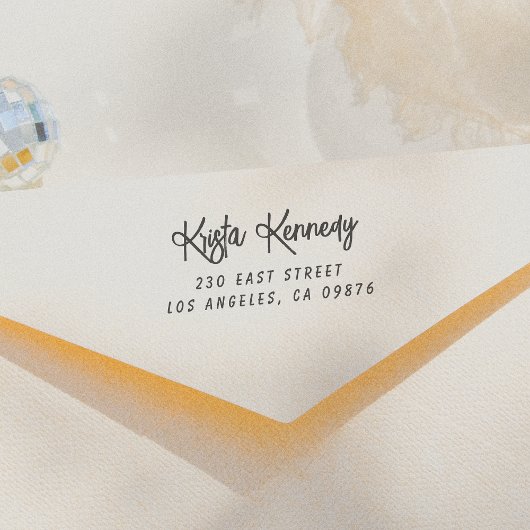 Naam en adres van handschrift zelfinktende stempel