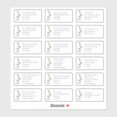 Naam en adres van individuele ontvanger EUCAyptus Sticker (Vel)