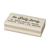 Naam en adres van Retro Script Rubberstempel (Stempel)