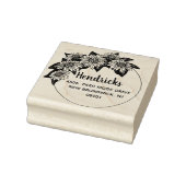 Naam en adres van zonnebloempel rubberstempel (Stempel)