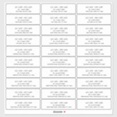 Naam en Adresetiketten voor Aankondiging Kaarten Sticker (Vel)