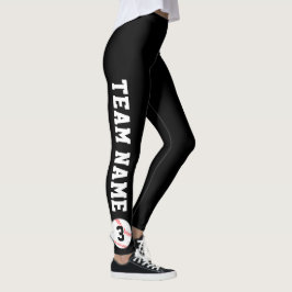 Naam en afspeelnummer van het aangepast team van B Leggings