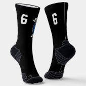 Naam en afspeelnummer van het Navy Blue Volleyball Sokken (Gebogen)