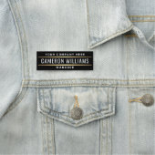 Naam en bedrijfsnaam zwart met dividers naamplaatje (In situ)