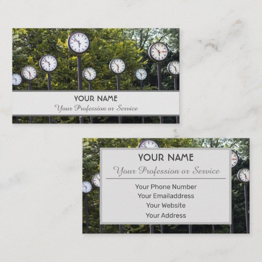 Naam en beroep van hedendaags visitekaartje (Voorkant / Achterkant)