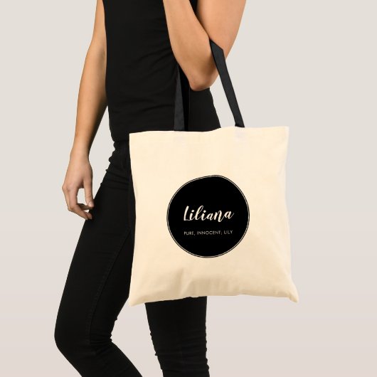 Naam en Betekenis Aangepaste Canvas tas (Voorkant (product))