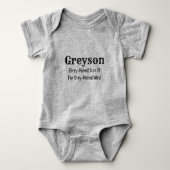 Naam en betekenis (Greyson) Romper (Voorkant)
