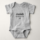 Naam en betekenis (Josiah) Romper (Voorkant)