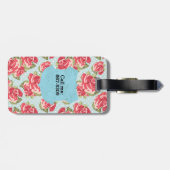 naam en contactgegevens op Rozen Bagagelabel (Achterkant horizontaal)