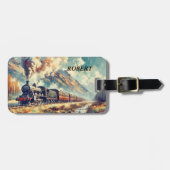 Naam en details toevoegen Stoomtrein in Bergen Bagagelabel (Voorkant horizontaal)