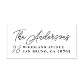 Naam en deurnummer van scriptfamilie rubberstempel (Afrduk)