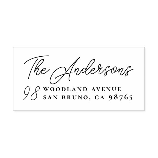 Naam en deurnummer van scriptfamilie rubberstempel (Afrduk)